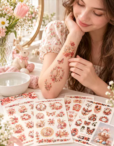 Las pegatinas de tatuajes de mariposas florales CreateFun ya están disponibles en línea